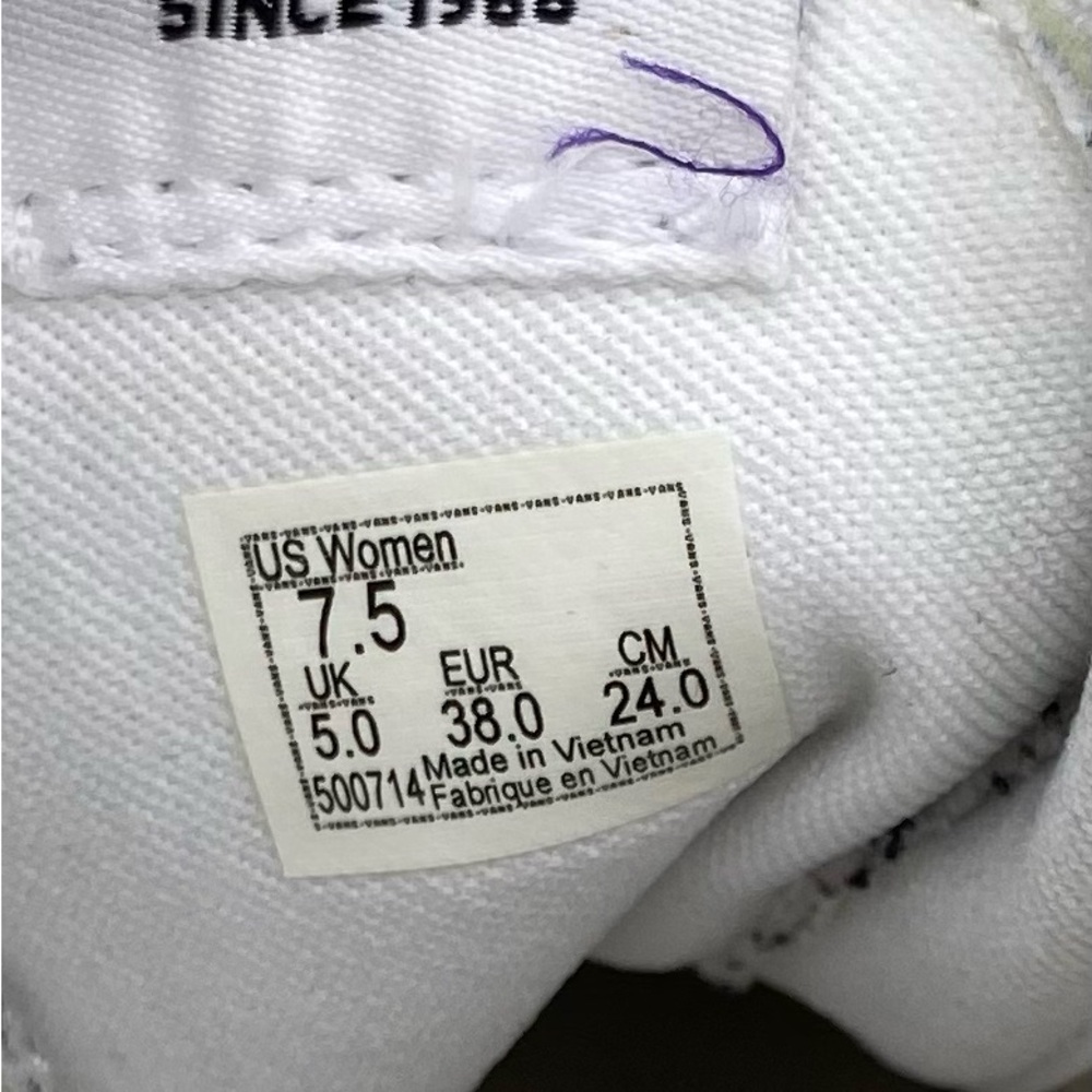 Vans Women’s Sk8-Hi Platform White Gum Sole High Top Skate Sneakers Shoes 7.5 - Picture 11 of 15